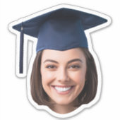 Custom Graduation Face Photo Sticker (Vorderseite)