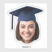 Custom Graduation Face Photo Sticker (Blatt)