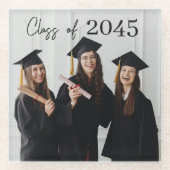 Custom Graduation Farewell Gift Photo Glasuntersetzer (Vorderseite)
