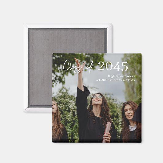 Custom Graduation Farewell Gift Photo Magnet (Vorderseite/Rückseite)