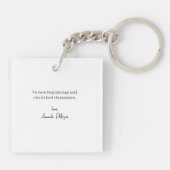 Custom Graduation Farewell Gift Photo Schlüsselanhänger (Rückseite)