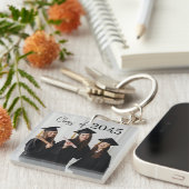 Custom Graduation Farewell Gift Photo Schlüsselanhänger (Vorderseite rechts)