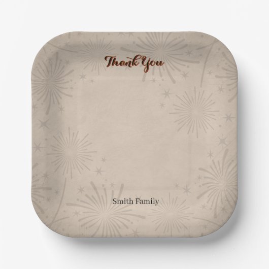 Custom Graduation Paper Plates  Editable Text Pappteller (Vorderseite)