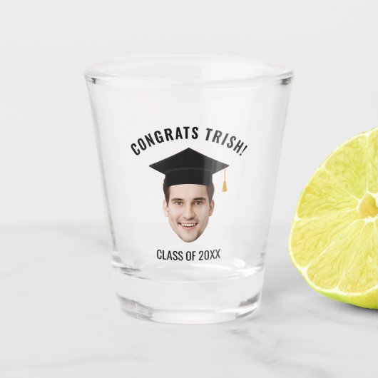 Custom Graduation Party favors Class of 2025 Grad Schnapsglas (Vorderseite)
