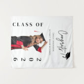 Custom Graduation Photo Backdrop Banner Class  Wandteppich (Vorderseite (Horizontal))