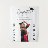 Custom Graduation Photo Backdrop Banner Class  Wandteppich (Vorderseite)