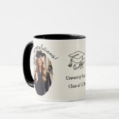 Custom Graduation Photo Mug Congratulations Tasse (Vorderseite Links)
