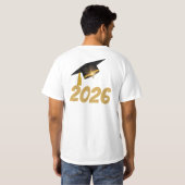 Custom Graduation Photo Shirt Class of 2026 (Schwarz voll)