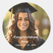 Custom Graduation Photo Stickers - Class of 2026 (Vorderseite)