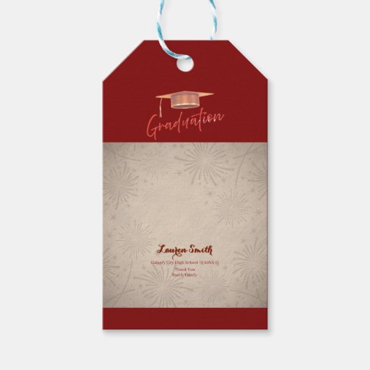 Custom Graduation Thank‑You Tag   Geschenkanhänger (Vorderseite)