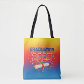 Custom Graduation Tote Bag - Canvas Tote with Date Tasche (Vorderseite)