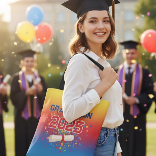 Custom Graduation Tote Bag - Canvas Tote with Date Tasche
