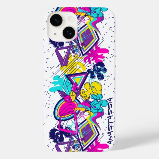 Custom Graffiti Abstract Design. Personalisiert Case-Mate iPhone Hülle (Rückseite)