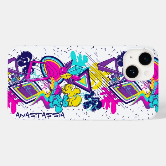 Custom Graffiti Abstract Design. Personalisiert Case-Mate iPhone Hülle (Rückseite (Horizontal))
