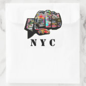 Custom Graffiti faust Quadratischer Aufkleber (Tasche)
