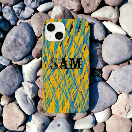 Custom Graffiti Muster Gelb, Grün, Blau Schwarz Case-Mate iPhone Hülle