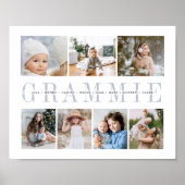Custom Grammie 7 Foto Grandchildren Collage Poster (Vorne)
