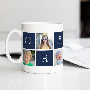 Custom Grampa Großvater Foto Collage Kaffeetasse