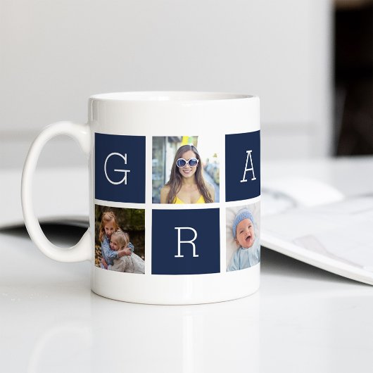 Custom Gramps Großvater Foto Collage Kaffeetasse