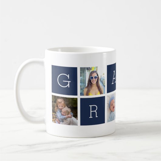 Custom Gramps Großvater Foto Collage Kaffeetasse (Links)
