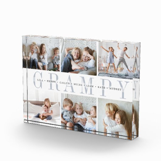 Custom Grampy Grandchildren Fotoblock (Rechts)
