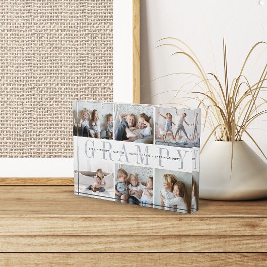 Custom Grampy Grandchildren Fotoblock
