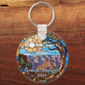 Custom Grand Canyon Faux Stained Glass Schlüsselanhänger (Rückseite)
