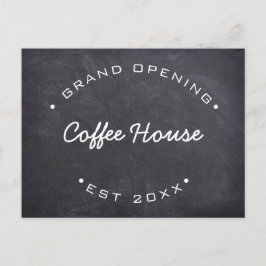 Custom Grand Opening Your Coffee House Postkarte