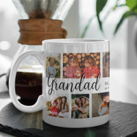 Custom Grandad 12 Foto Collage Kaffee