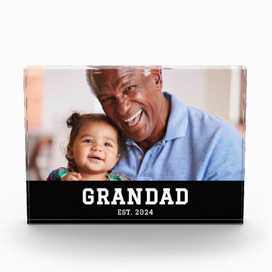 Custom Grandad Established Modern Fotoblock (Vorderseite)