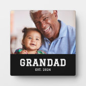 Custom Grandad Established Modern Photo Fotoplatte (Vorderseite)