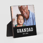 Custom Grandad Established Modern Photo Fotoplatte (Vorderseite)