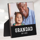 Custom Grandad Established Modern Photo Fotoplatte