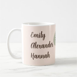 Custom Grandchildren ernennt Minimal Floral line A Kaffeetasse