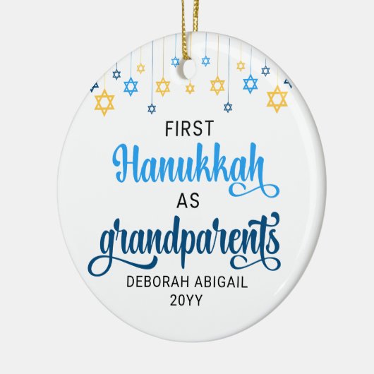 Custom GRANDELEMENT ERSTE HANUKKAH Keramik Ornament (Links)