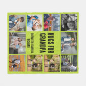 Custom Grandfather 10 Photo Collage Gift from Kids Fleecedecke (Vorderseite (Horizontal))