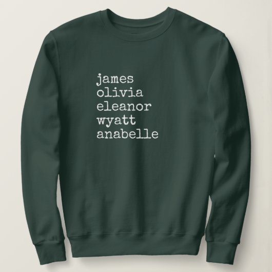 Custom Grandkid Names Grandma Gift Sweatshirt (Design vorne)