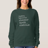Custom Grandkid Names Grandma Gift Sweatshirt (Vorderseite)