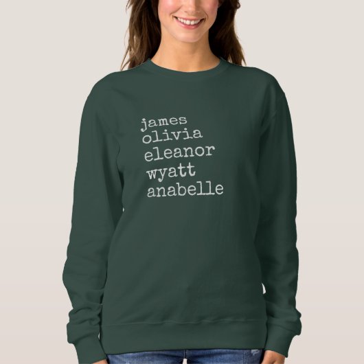 Custom Grandkid Names Grandma Gift Sweatshirt (Vorderseite)