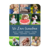 Custom Grandkids Names 9 FotoCollage Magnet (Vertikal)