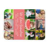 Custom Grandkids Names 9 FotoCollage Magnet (Horizontal)