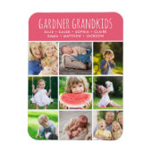Custom Grandkids Names Instagram 9 Foto Collage Magnet (Vertikal)