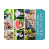 Custom Grandkids Names Instagram 9 Foto Collage Magnet (Horizontal)