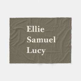 Custom Grandkids Names Stilvolle rustikale Fleece 