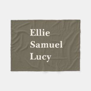 Custom Grandkids Names Stilvolle rustikale Fleece
