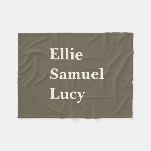 Custom Grandkids Names Stilvolle rustikale Fleece (Vorderseite (Horizontal))