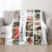 Custom Grandma 18 Photo Collage Fleecedecke