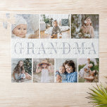 Custom Grandma 7 Foto von Grandchildren Collage Puzzle<br><div class="desc">Kann man nicht persönlich zusammen sein? Geschenke eine geliebte Großmutter mit diesem Foto Collage Puzzle mit 7 wertvollen Fotos ihrer Enkel,  zusammen mit ihren Namen oder einer benutzerdefinierten Nachricht in der Mitte.</div>