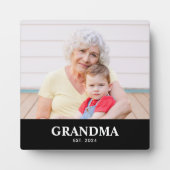 Custom Grandma Established Modern Bold Photo Fotoplatte (Vorderseite)