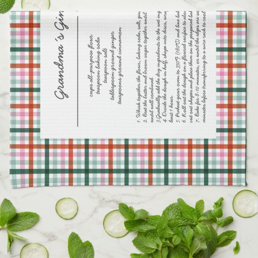 Custom Grandma Recipe Keepsake Christmas Geschirrtuch (Gefaltet)